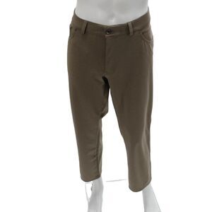 Brax Feel Good Mens Cropped Ankle Pants Brown Viscose Elastane Button Size 54